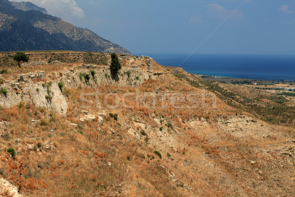 Ruins  of the Venetian Castle near Antimachia village Stock photo © wjarek