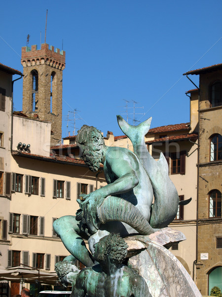 Fountain of Neptune in the Piazza della Signoria, Florence Stock photo © wjarek
