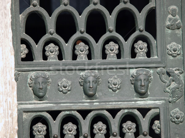 Venice - beautifully decorated lattice St. Mark's Basilica Stock photo © wjarek