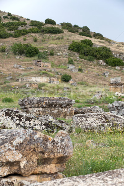 ruins of the ancient city of Hierapolis Stock photo © wjarek