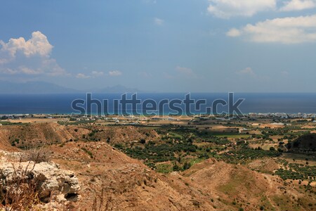 Ruins  of the Venetian Castle near Antimachia village Stock photo © wjarek