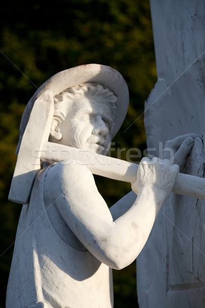 Marble sculpture of miner from Carrara Stock photo © wjarek