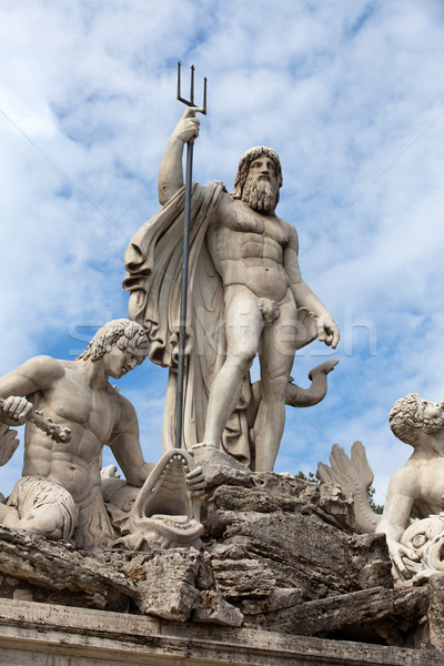 Rome - Fountain of Neptune in Piazza Popolo Stock photo © wjarek