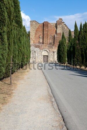 Alley near the Abbey of San Galgano Stock photo © wjarek