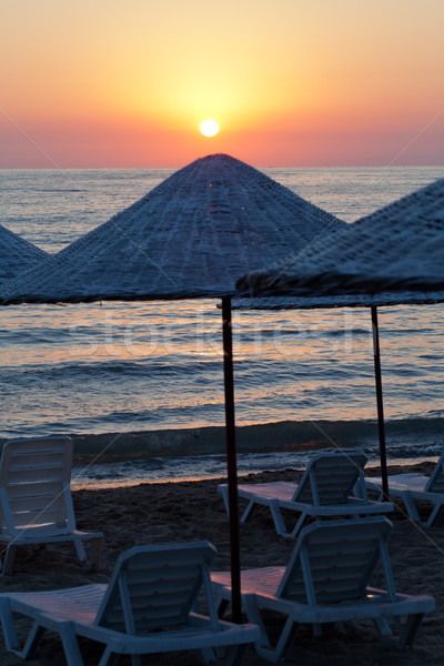 Tramonto mare cielo estate sunrise rosso Foto d'archivio © wjarek