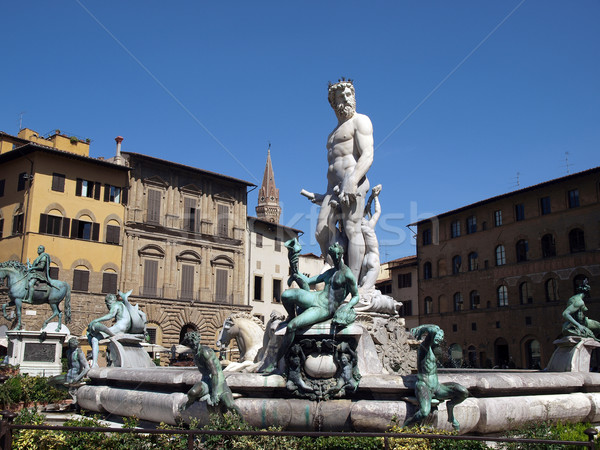 Florence - Fountain of Neptune Stock photo © wjarek
