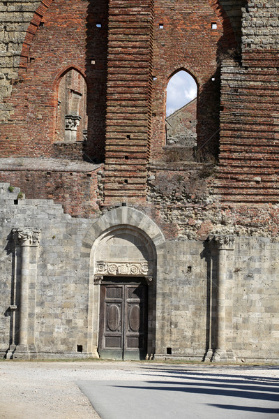 The Facade of the Abbey of San Galgano, Tuscany, Stock photo © wjarek