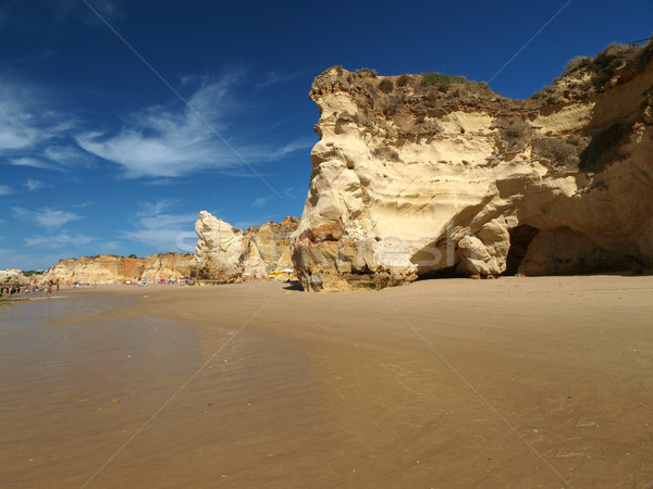 A section of the idyllic Praia de Rocha beach on the Algarve region.  Stock photo © wjarek