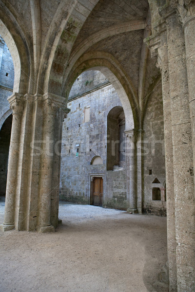 Imagine de stoc: Abatie · Toscana · Italia · constructii · fereastră · biserică