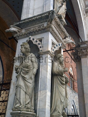 Siena - wonderfully decorated Capella di Piazza at Palazzo Pubblico Stock photo © wjarek