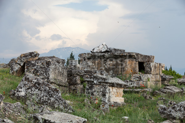 ruins of the ancient city of Hierapolis Stock photo © wjarek