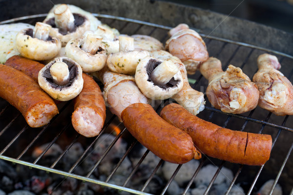 Foto stock: Barbacoa · delicioso · carne · a · la · parrilla · parrilla · fiesta · jardín