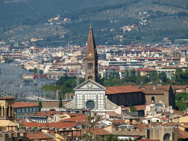 Florence -The  Santa Maria Novella seen  from the Boboli Gardens Stock photo © wjarek