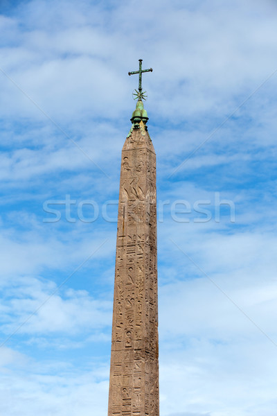 Rome -  Egyptian obelisk of Ramesses in Piazza del Popolo Stock photo © wjarek