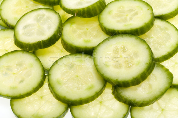 Freshly sliced cucumber  isolated on white background  Stock photo © wjarek