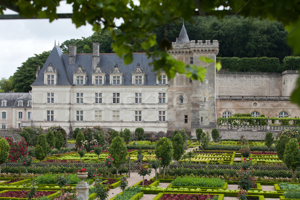 Gardens and Chateau de Villandry  in  Loire Valley in France  Stock photo © wjarek