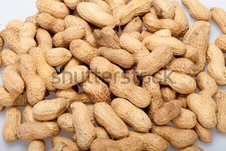 
Dried peanuts in closeup on the white background Stock photo © wjarek