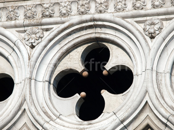 Venice - tracery from the Doge's Palace, one of venice symbol Stock photo © wjarek