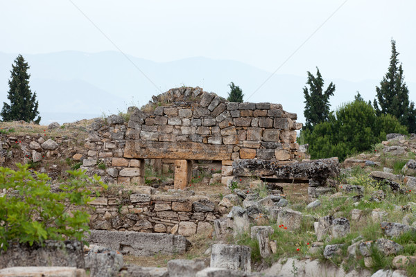 Romok ősi város tavasz fürdő törött Stock fotó © wjarek