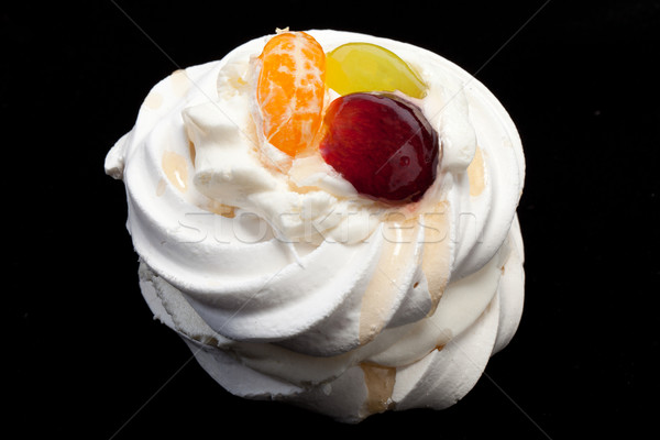 sweet cake with fruits isolated on black Stock photo © wjarek