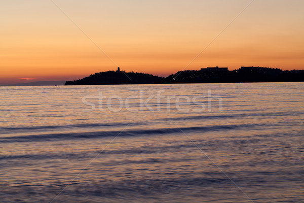 Stock photo: Sunset over the sea 