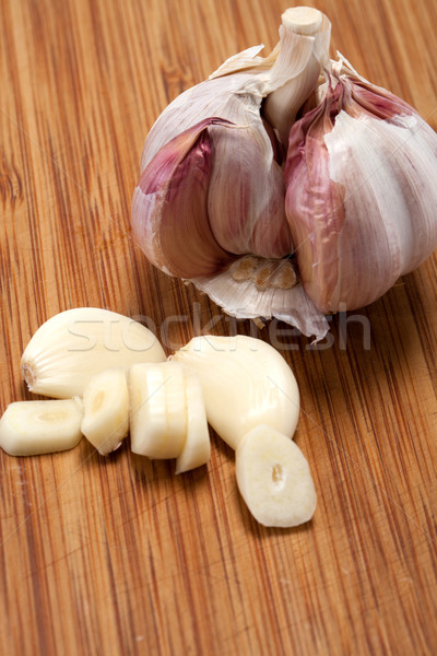 Garlic on the wooden table  Stock photo © wjarek