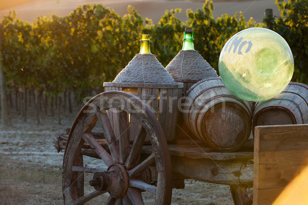 A cart loaded with wine bottles Stock photo © wjarek