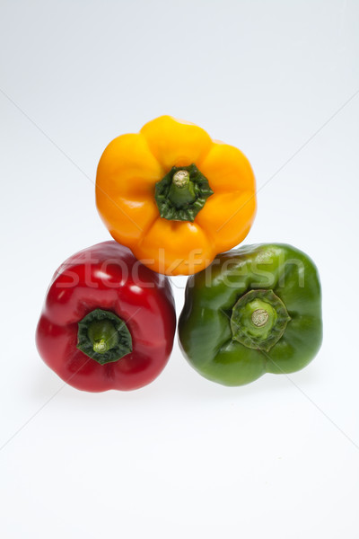 close up of red, yellow and green peppers Stock photo © wjarek
