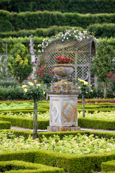 Gardens and Chateau de Villandry  in  Loire Valley in France  Stock photo © wjarek