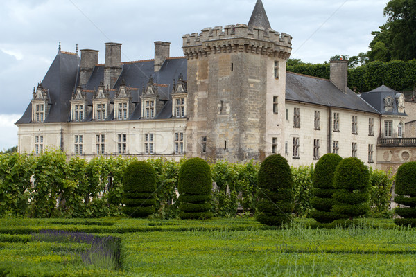 Gardens and Chateau de Villandry  in  Loire Valley in France  Stock photo © wjarek