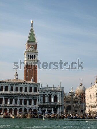 Сток-фото: Венеция · дворец · здании · свет · лев · Панорама