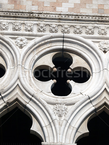 Venice - tracery from the Doge's Palace, one of venice symbol Stock photo © wjarek