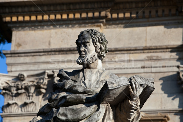 Kirche Stadt Gebäude städtischen Gottesdienst Statue Stock foto © wjarek