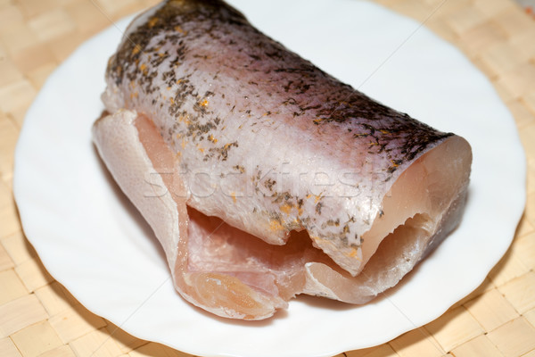 Stock photo: Piece of fresh raw fish.