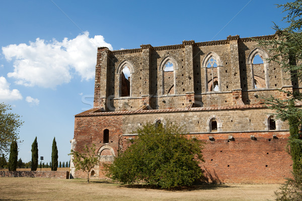 The side wall of the Abbey of San Galgano. Tuscany Stock photo © wjarek