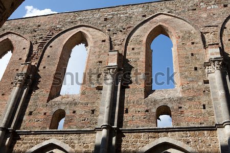 Abatie Toscana Italia constructii fereastră biserică Imagine de stoc © wjarek