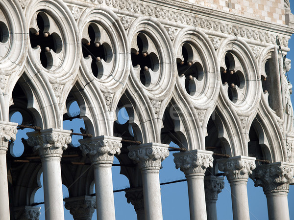 Venice - tracery from the Doge's Palace, one of venice symbol Stock photo © wjarek