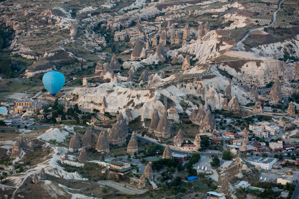 Foto stock: Balão · de · ar · quente · nascer · do · sol · Turquia · amor · paisagem · verão