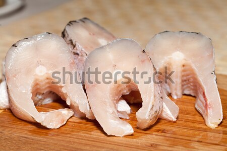 Stockfoto: Stuk · vers · ruw · vis · gezonde · voeding · voedsel