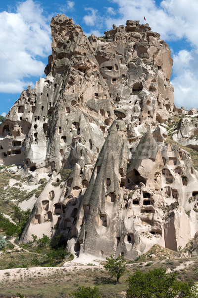 view of Uchisar castle in Cappadocia  Stock photo © wjarek