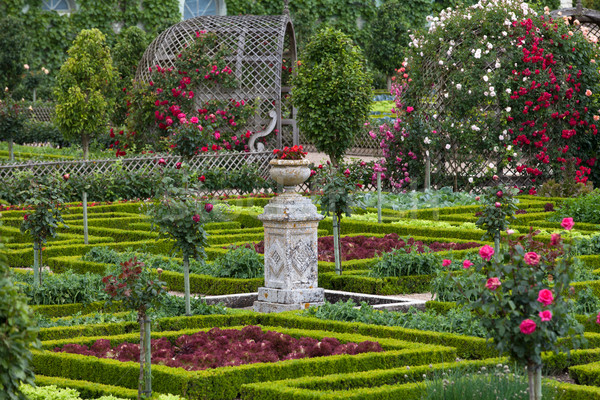 Gardens and Chateau de Villandry  in  Loire Valley in France  Stock photo © wjarek