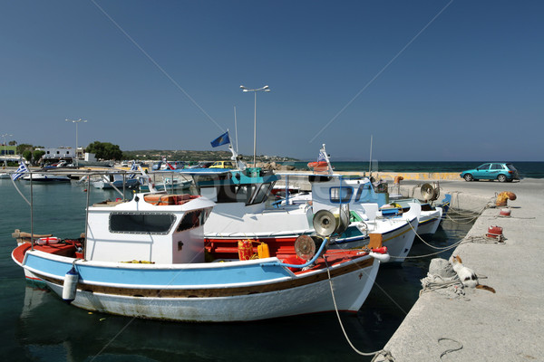 Fishing boats in the harbor of Kos Stock photo © wjarek