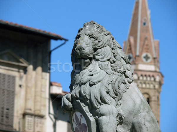 Florence - Lion Marzocco Stock photo © wjarek