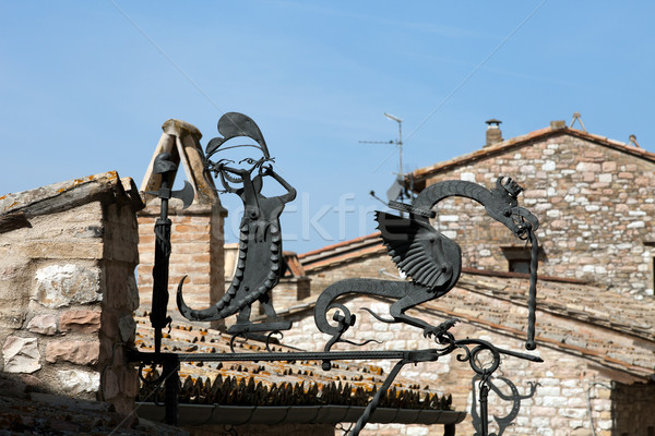 Hand made of iron Dragon Stock photo © wjarek