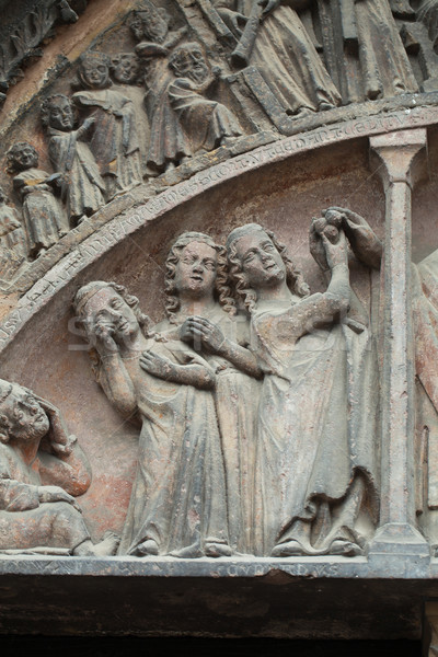  Colmar - Cathedral of Saint Martin, reliefs on the portal  Stock photo © wjarek
