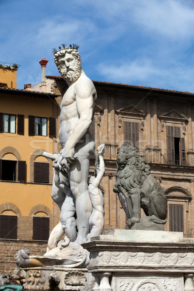 Florence - Statue of Neptune Stock photo © wjarek