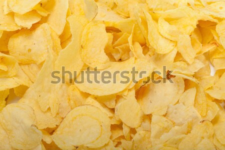 Kartoffelchips isoliert weiß Fett Essen gelb Stock foto © wjarek