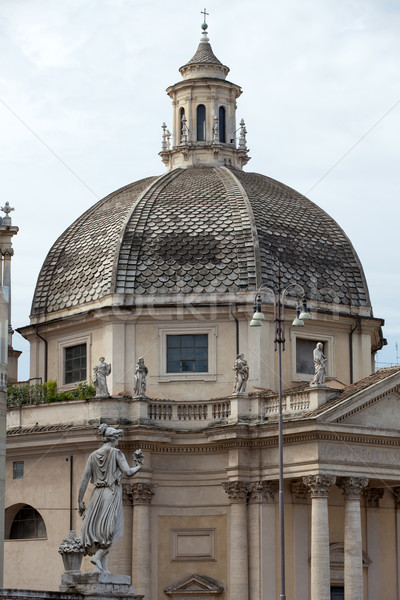 Rome - church of Santa Maria dei Miracoli in Piazza del Popolo Stock photo © wjarek