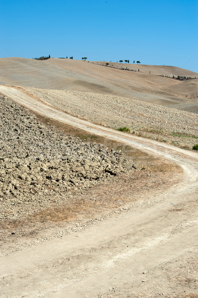 Stok fotoğraf: Manzara · Toskana · İtalya · yol · doğa · yaz