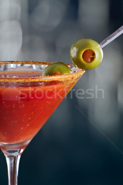 Bloody Cocktail Oliven isoliert beschäftigt Stock foto © wollertz